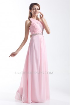 Floor-Length One-Shoulder Beading Sheath/Column Prom/Formal Evening Dresses 02020745