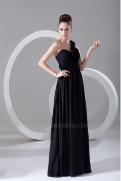 Floor-Length Sheath/Column Chiffon Prom/Formal Evening Bridesmaid Dresses 02020751