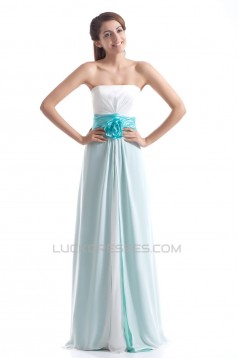 Floor-Length Sleeveless Handmade Flowers Prom/Formal Evening Bridesmaid Dresses 02020758