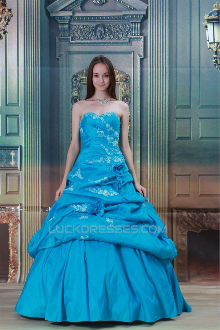 Floor-Length Sweetheart Satin Taffeta Beading Prom/Formal Evening Dresses 02020762