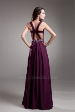 A-Line Floor-Length V-Neck Sleeveless Beading Prom/Formal Evening Dresses02020763