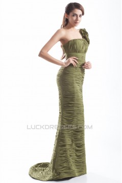 Mermaid/Trumpet Chiffon Silk like Satin Prom/Formal Evening Dresses 02020773