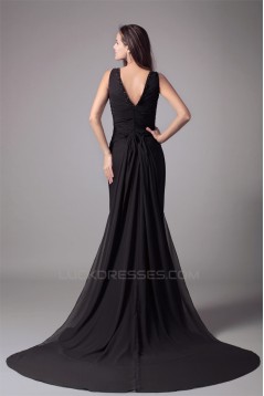 Mermaid/Trumpet Sleeveless V-Neck Beading Prom/Formal Evening Dresses 02020778