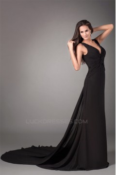 Mermaid/Trumpet Sleeveless V-Neck Beading Prom/Formal Evening Dresses 02020778