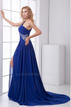 One-Shoulder Beading A-Line Chiffon Prom/Formal Evening Dresses 02020783