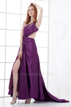 Asymmetrical One-Shoulder Pleats Sleeveless Prom/Formal Evening Dresses 02020790