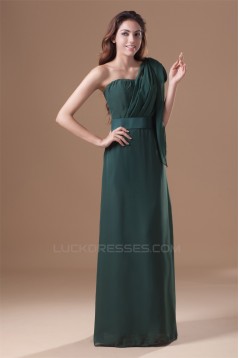 One-Shoulder Ruffles Sheath/Column Floor-Length Prom/Formal Evening Bridesmaid Dresses 02020792