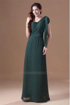 One-Shoulder Ruffles Sheath/Column Floor-Length Prom/Formal Evening Bridesmaid Dresses 02020792