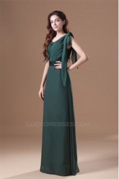 One-Shoulder Ruffles Sheath/Column Floor-Length Prom/Formal Evening Bridesmaid Dresses 02020792