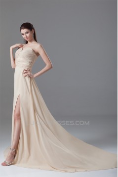 Ruched Sweetheart Sleeveless A-Line Chiffon Elastic Woven Satin Prom/Formal Evening Dresses 02020814