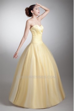 Satin Net Floor-Length Sweetheart Sleeveless Prom/Formal Evening Dresses 02020822