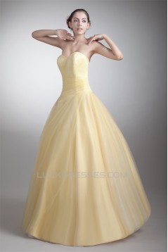 Satin Net Floor-Length Sweetheart Sleeveless Prom/Formal Evening Dresses 02020822