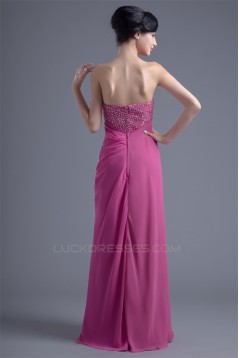 Sheath/Column Beading Chiffon Silk like Satin Prom/Formal Evening Dresses 02020831