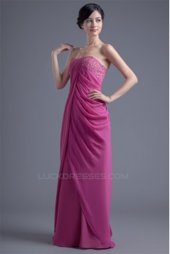 Sheath/Column Beading Chiffon Silk like Satin Prom/Formal Evening Dresses 02020831