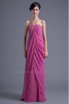 Sheath/Column Beading Chiffon Silk like Satin Prom/Formal Evening Dresses 02020831