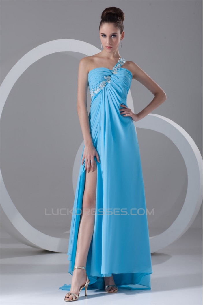 Sheath/Column Beading One-Shoulder Asymmetrical Prom/Formal Evening Dresses 02020833