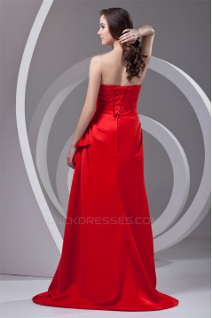 Sheath/Column Ruffles Brush Sweep Train Prom/Formal Evening Dresses 02020842