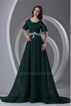 Short A-Line Cowl Ruffles Chiffon Elastic Woven Satin Prom/Formal Evening Dresses 02020848