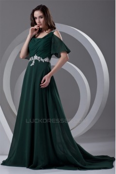 Short A-Line Cowl Ruffles Chiffon Elastic Woven Satin Prom/Formal Evening Dresses 02020848