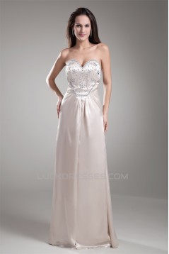 Silk like Satin Beading Sheath/Column Floor-Length Prom/Formal Evening Dresses 02020850