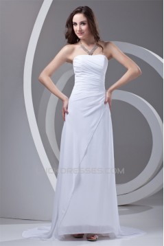 Sleeveless Brush Sweep Train Beading Chiffon Prom/Formal Evening Dresses 02020871