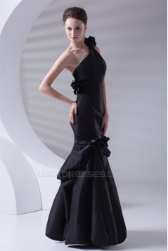 Mermaid/Trumpet Taffeta Floor-Length Prom/Formal Evening Dresses 02020885