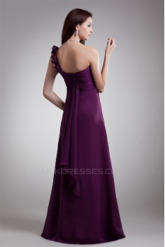 A-Line Draped Floor-Length One-Shoulder Prom/Formal Evening Bridesmaid Dresses 02020889