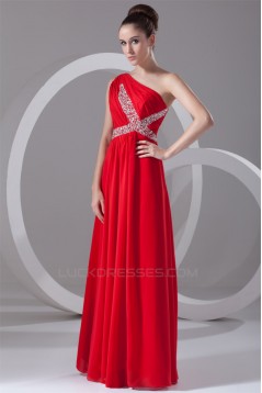 Sheath/Column Floor-Length Long Red Chiffon Prom/Formal Evening Dresses 02020893