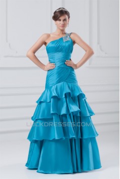 Sleeveless Sequins Taffeta One-Shoulder Prom/Formal Evening Dresses 02020897