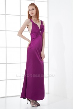 Sleeveless Sheath/Column Ankle-Length V-Neck Prom/Formal Evening Dresses 02020898