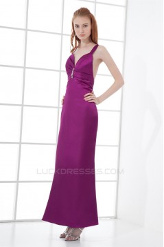 Sleeveless Sheath/Column Ankle-Length V-Neck Prom/Formal Evening Dresses 02020898