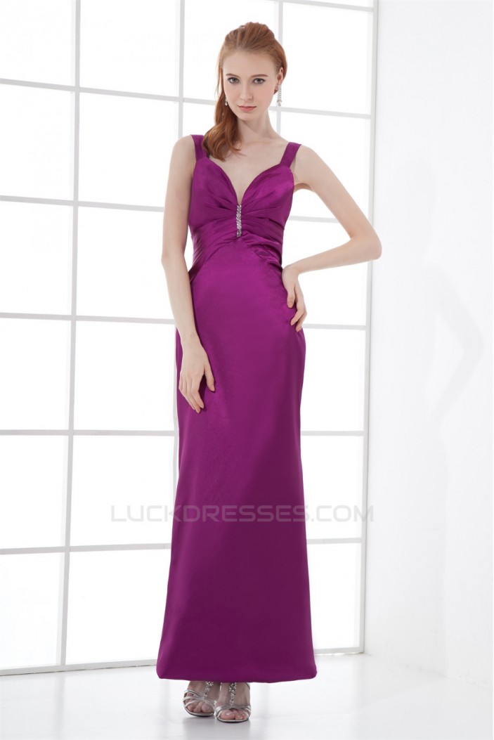 Sleeveless Sheath/Column Ankle-Length V-Neck Prom/Formal Evening Dresses 02020898