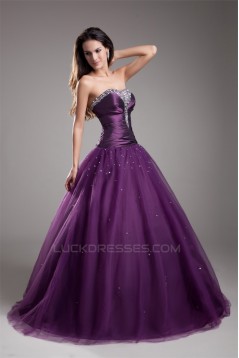 Sleeveless Sweetheart Taffeta Fine Netting Prom/Formal Evening Dresses 02020905