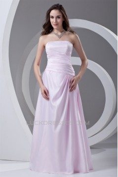 Strapless A-Line Pleats Floor-Length Sleeveless Prom/Formal Evening Dresses 02020916