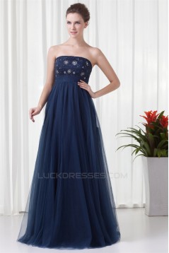 A-Line Strapless Sleeveless Beading Floor-Length Prom/Formal Evening Dresses 02020917