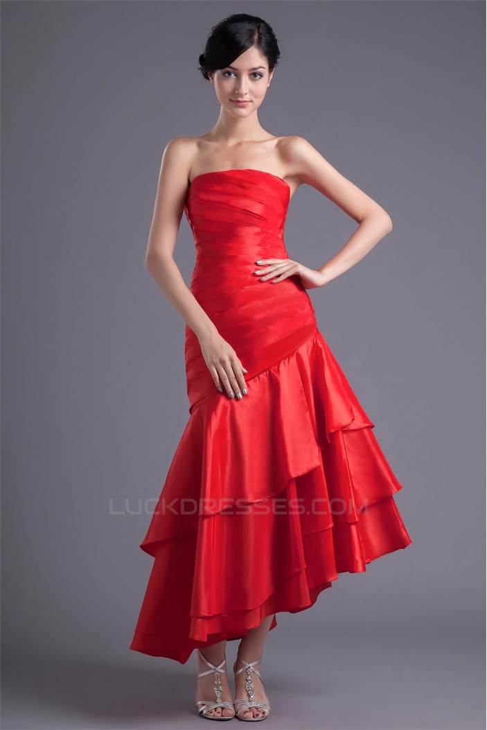 Strapless Asymmetrical Sleeveless Prom/Formal Evening Dresses 02020919