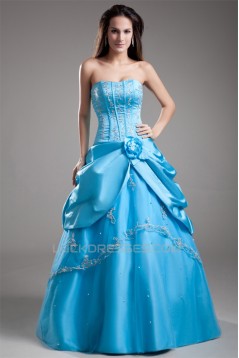 Strapless Floor-Length Beading A-Line Sleeveless Prom/Formal Evening Dresses 02020924