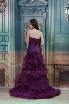 Strapless Sleeveless Satin Beading A-Line Prom/Formal Evening Dresses 02020931