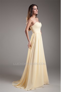 A-Line Sweetheart Chiffon Pleats Prom/Formal Evening Bridesmaid Dresses 02020941