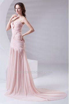 Sweetheart Sleeveless Chiffon Embellished Prom Evening Formal Dresses 02020944
