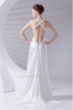 V-Neck A-Line Sleeveless Elastic Woven Satin Prom/Formal Evening Dresses 02020961