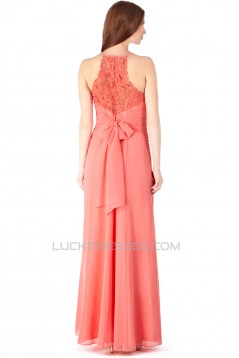 Sheath/Column Lace Chiffon Long Prom Evening Party Bridesmaid Dresses 02020967