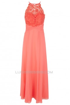 Sheath/Column Lace Chiffon Long Prom Evening Party Bridesmaid Dresses 02020967