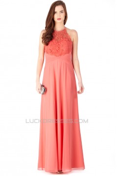 Sheath/Column Lace Chiffon Long Prom Evening Party Bridesmaid Dresses 02020967