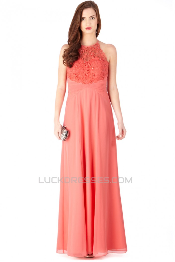 Sheath/Column Lace Chiffon Long Prom Evening Party Bridesmaid Dresses 02020967