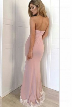 Mermaid Sweetheart Lace Side Slit Long Prom Evening Formal Dresses 3020045