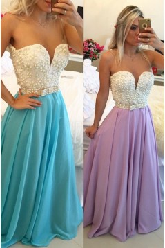 Long See Through Prom Evening Formal Dresses 3020089