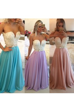 Long See Through Prom Evening Formal Dresses 3020089