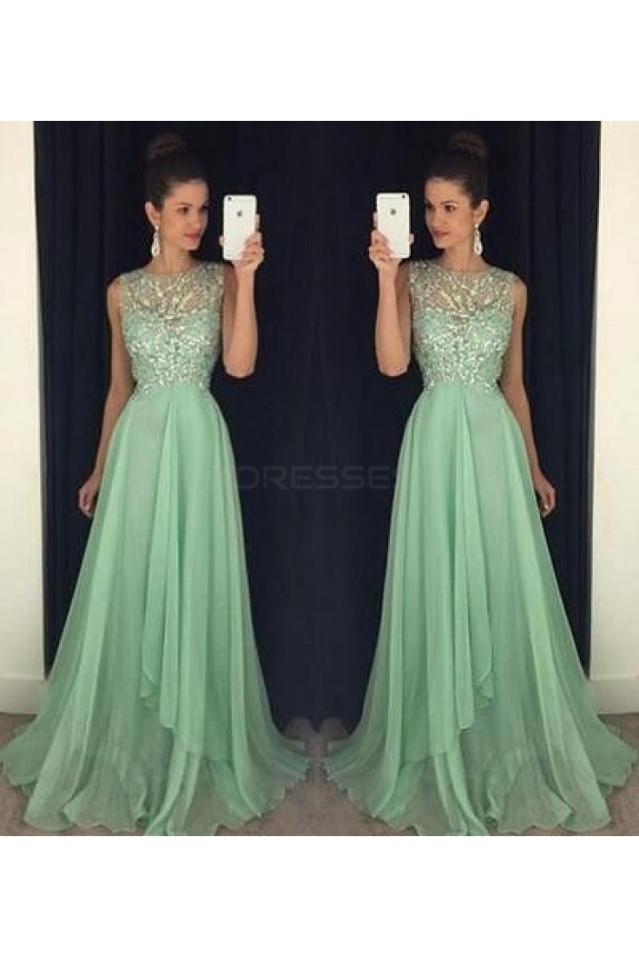 Long Chiffon Beaded Prom Formal Evening Party Dresses 3021043