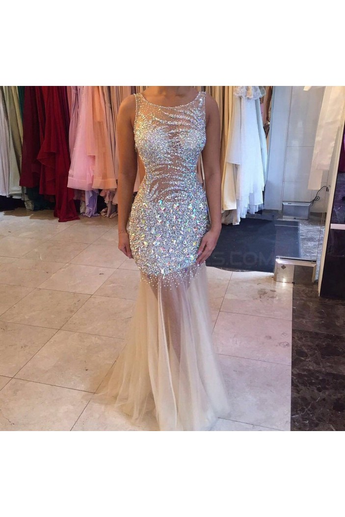 Mermaid Beaded Long Prom Formal Evening Party Dresses 3021091